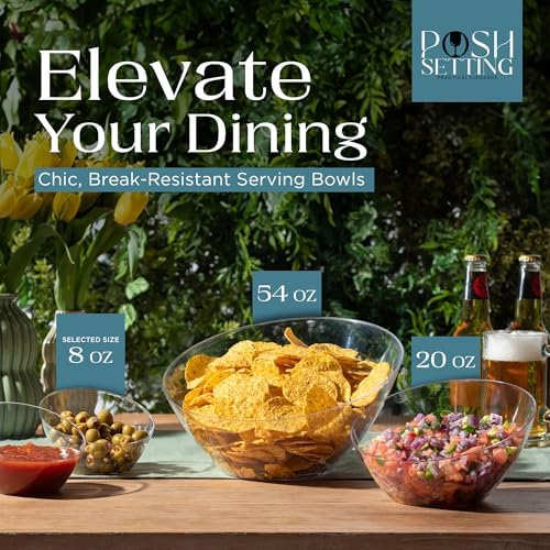 5 Pack Clear Angled Plastic Serving Bowls Disposable for Party Table 8oz
