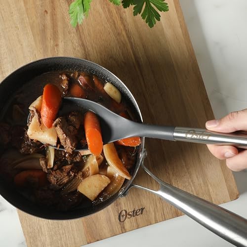 Oster Chadswyck 13.8” Cooking Spoon, Heat Resistant Silicone Head, Safe for Nonstick Cookware, Dishwasher Safe