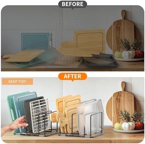 Cutting Board Organizer, Kitchen Cabinet Organizer