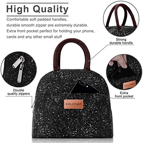 BALORAY Lunch Bag for Women Men Adult Lunch Box (Black Starry), M