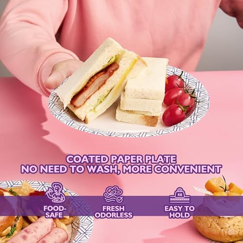 Disposable Paper Plates 8.5 Inch 300 Count