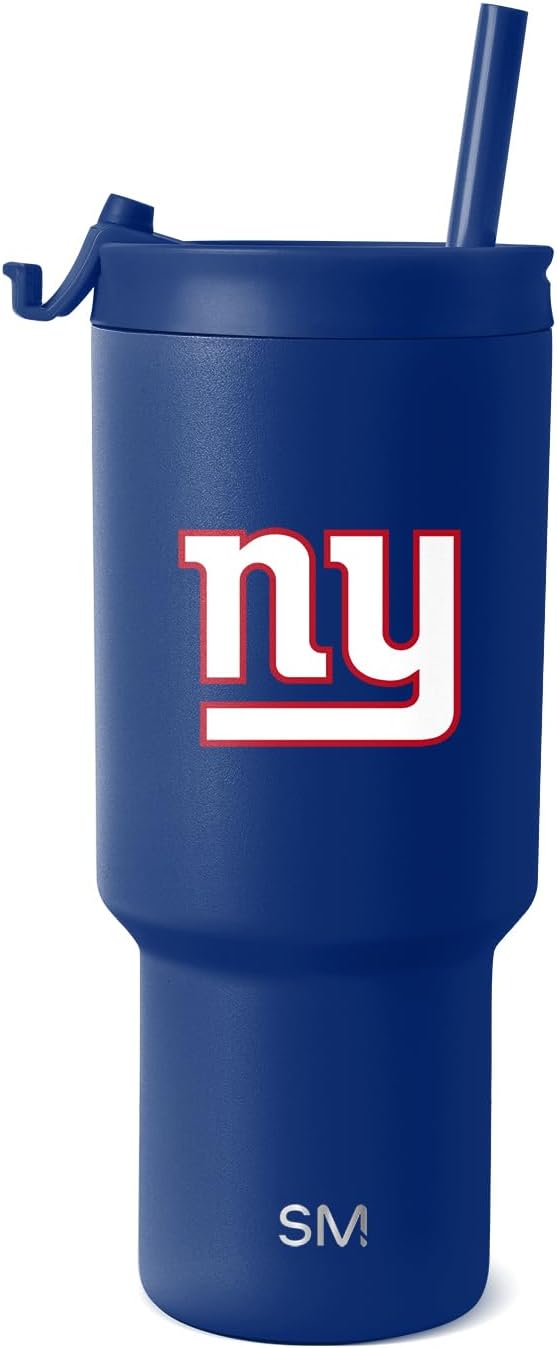 Simple Modern Officially Licensed NFL 30oz Tumbler with Flip Lid and Straws | Football Insulated Stainless Steel Cup | Gifts for Men Women | Trek Collection