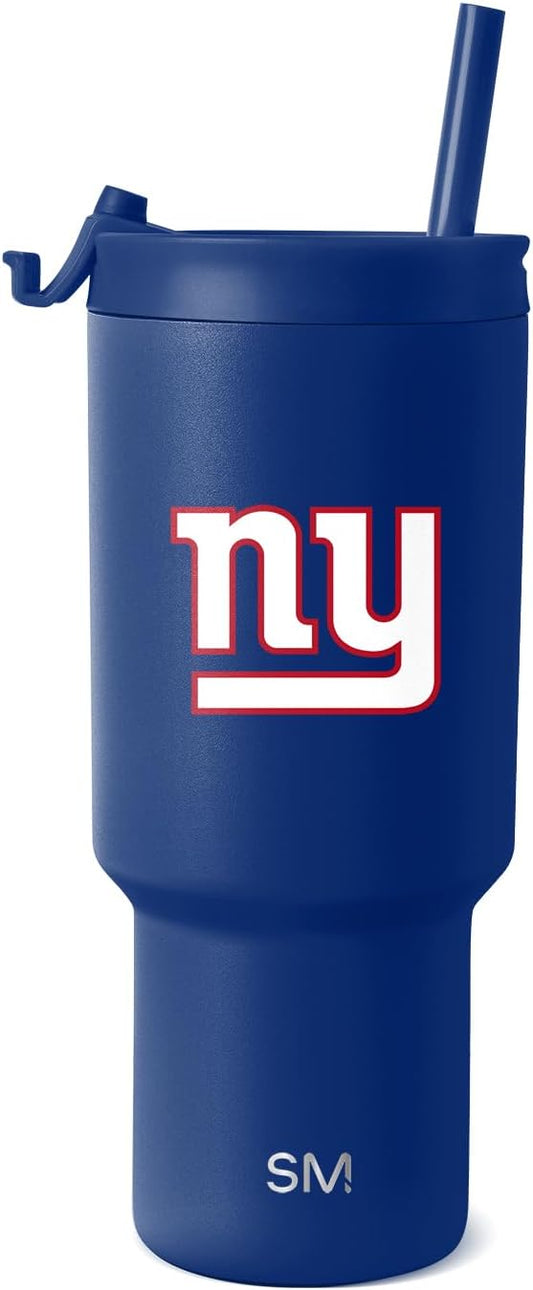 Simple Modern Officially Licensed NFL 30oz Tumbler with Flip Lid and Straws | Football Insulated Stainless Steel Cup | Gifts for Men Women | Trek Collection