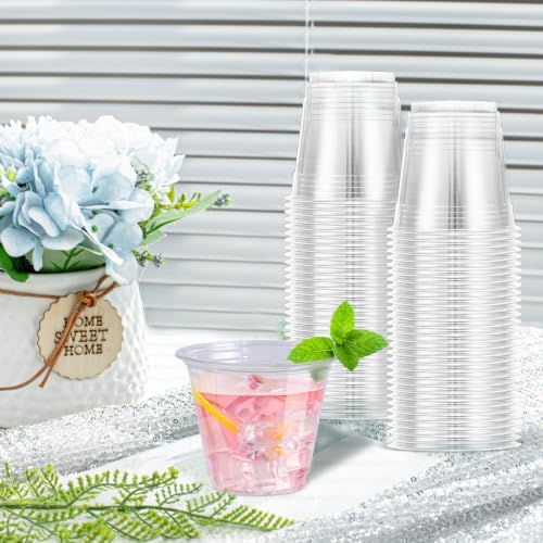 Lamosi 300 Pack 9 oz Clear Plastic Cups, Disposable Cups