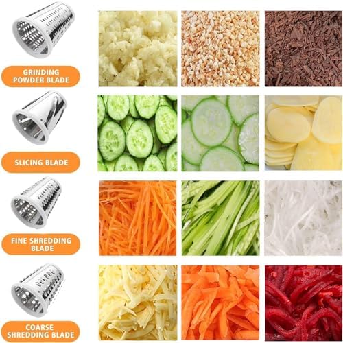 Slicer Shredder Attachment for Kitchenaid Stand Mixer, Salad Machine with Vegetable Slicer, Salad Maker, Food Slicers Cheese Grater Attachments for Kitchenaid Mixer Dishwasher Safe By Airpro,Blue