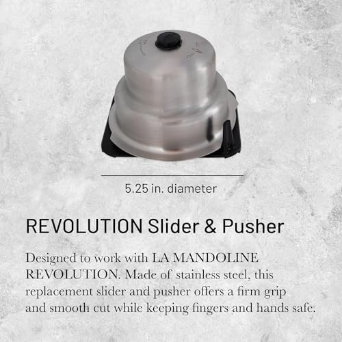 de Buyer REVOLUTION Slider & Pusher - Stainless Steel Replacement for LA MANDOLINE REVOLUTION - Made in France