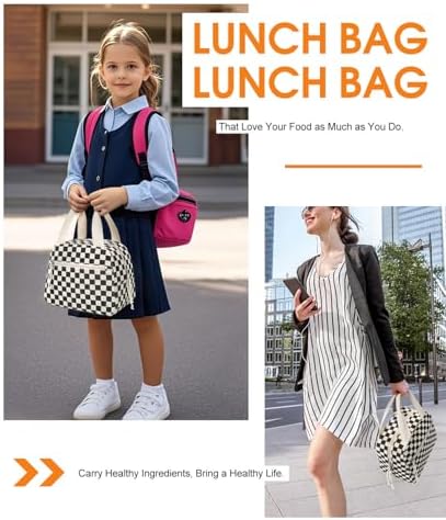 Lunch Bag for Women Men, Corduroy Small Insulated Lunch Box