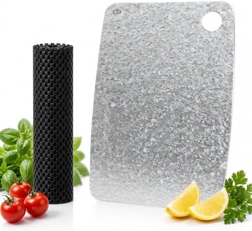 Titanium Cutting Board, Crystallized 100% Pure Titanium, 12 x 8 Inch
