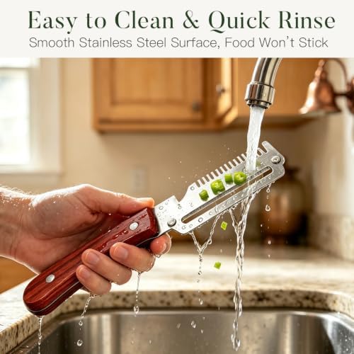2-Pack 3-in-1 Vegetable Peelers for Kitchen with Wooden Handle, Stainless Steel Blades, Built-in Julienne Cutter & Bottle Opener, Fruit Peeler for Potato, Carrot, Apple, Cucumber & Pumpkin