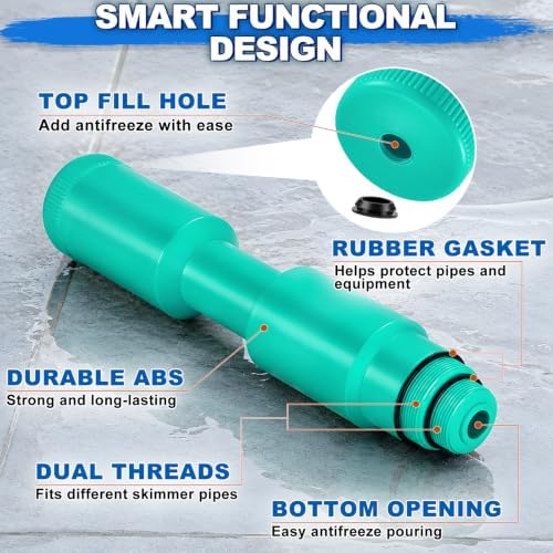 2 Pack Pool Skimmer Plug for 1-1/2 in and 2 in Threaded Skimmers