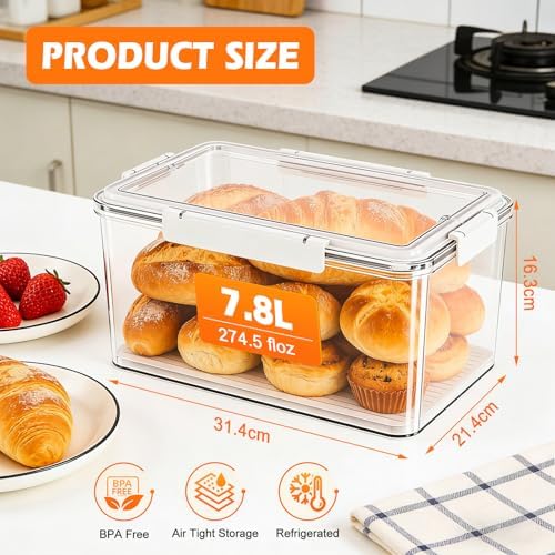 3Pack 1LB Bread Loaf Pan with Lid + Bread Storage Container, Nonstick Bread Pans with Lids for Homemade Sandwich Bread, Pullman Bread Baking Pans & Breadbox for Homemade Bread