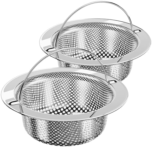 MR.SIGA Kitchen Sink Strainer, Stainless Steel Sink Drain Strainer, 2 Pack