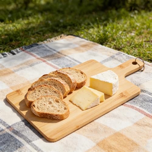 6pcs Wood Cutting Boards Bulk with Handle for Kitchen, 15x7 inch