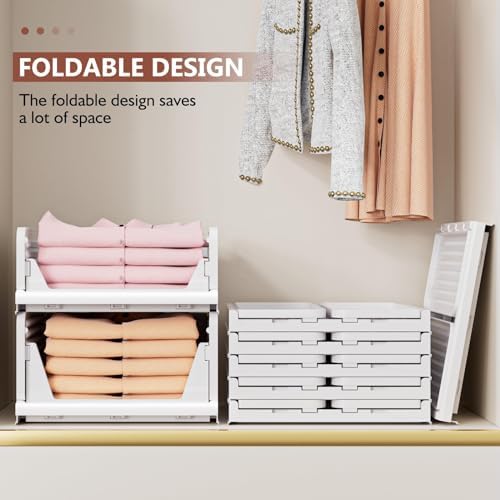CTSNSLH 5 Pack Closet Organizers Stackable Storage Box