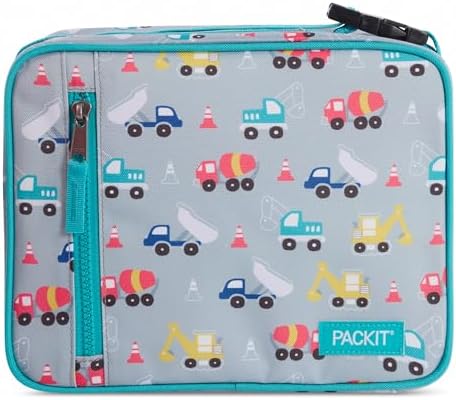 PackIt Freezable Classic Lunch Box, Construction Trucks