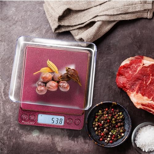 Fuzion Small Gram Scale 3000g, Digital Kitchen Food Scale, Gram and Ounce