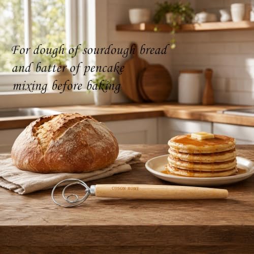 2 Pack Danish Dough Whisk Hook Sourdough Bread Baking Supplies Starter Kit