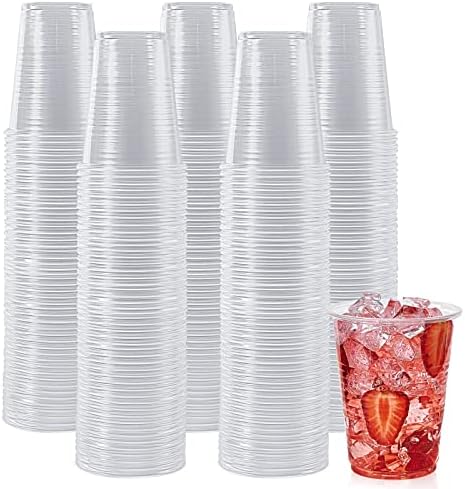 Lilymicky 500 Pack 7 oz Disposable Plastic Cups, 7 oz Clear Plastic Cups
