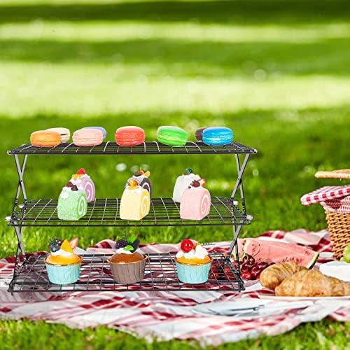 ShellKingdom 3 Tier Collapsible Cooling Rack, Outdoor Camping Picnic Shelf