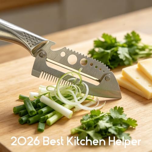 7IN1 Utility Peeler & Shredder with Seamless Steel Handle