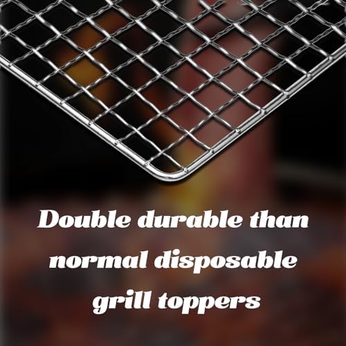 Grill Topper, 20 Pcs Disposable Grill Grates, 11.8 x 15.7 Inch Baking Rack