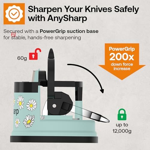 AnySharp – Editions – Easy to Use, Hands Free Knife Sharpener - Daisy