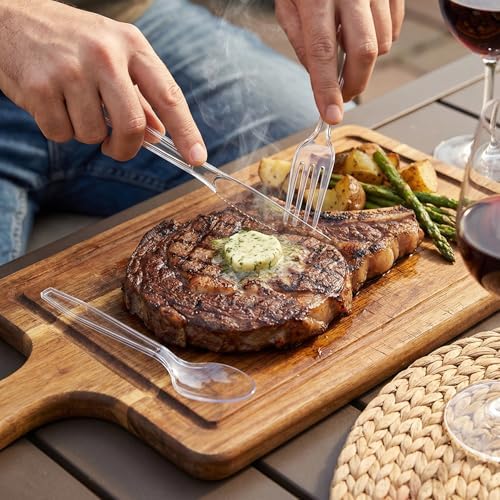 120 Count Extra Heavy Duty Clear Plastic Silverware