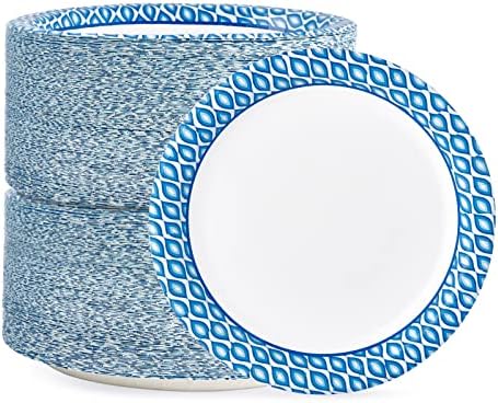 MUCHII 8.375 Inch Paper Plates, 300 Count Disposable Plates Bulk Pack