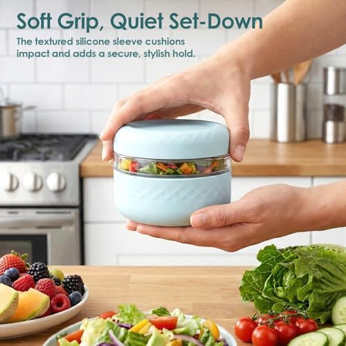 16 oz/2 Cup Glass Lunch Bowl Container with Lid, Leak & Spill Proof