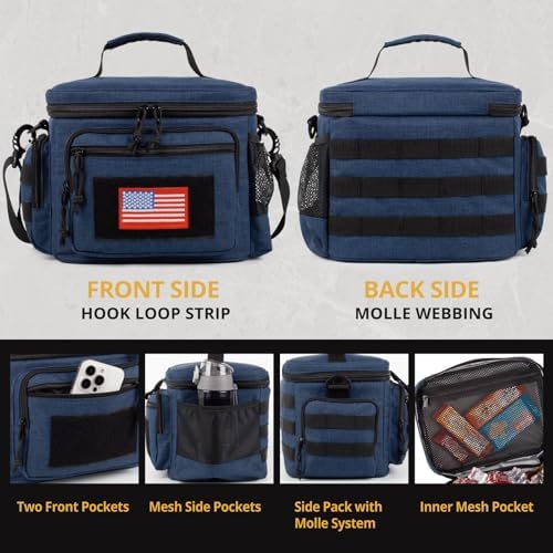 Lunch Box for Men, 12L Leakproof Tactical Lunch Bag Large Cooler for work