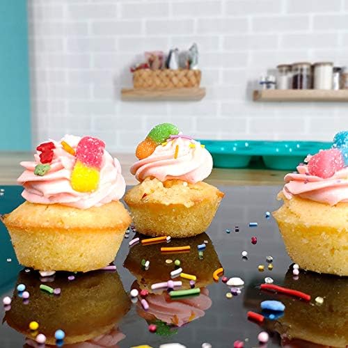 CAKETIME Mini Muffin Pan 24 Mini Cupcake Pans Silicone Molds Food Grade Silicone Muffin Pans for Baking Pack of 2