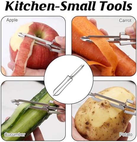 2Pcs Stainless Steel Peeler, Potato Peeler, Vegetable Peelers for Kitchen Fruit Peelers Handle, Ergonomic Blade for Peeling for Home and Restaurant Use