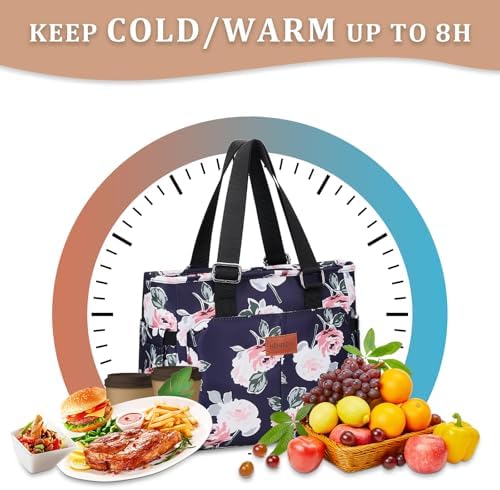 HSHRICH Insulated Lunch Bag Women - Large Tote Lunch Box For Work