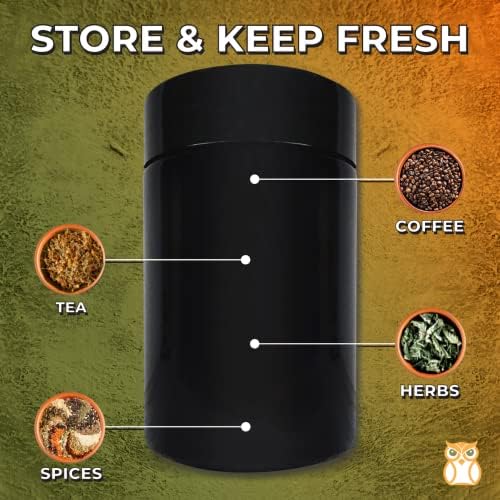 Treehouse Smell Proof Container (500mL) for Herbs, Spices, Coffee, Teas & More - Plus x2 Resealable Smell Proof Bags