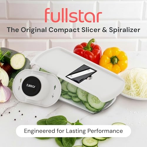Fullstar Pro Mandoline Vegetable Slicer, Grater & Spiralizer with Container