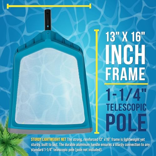 U.S. Pool Supply Pool Skimmer Net - Pool Leaf Skimmer Net, Fine Mesh