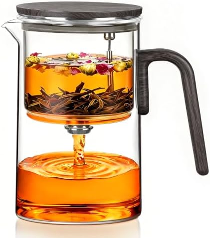 ZENS Magic Teapot with Infuser and Magnetic Lid for Loose Leaf Tea, 28oz
