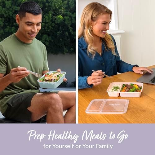Bentgo Prep Meal Prep Kit, 1, 2 & 3-Compartment Containers, 60 Piece Set