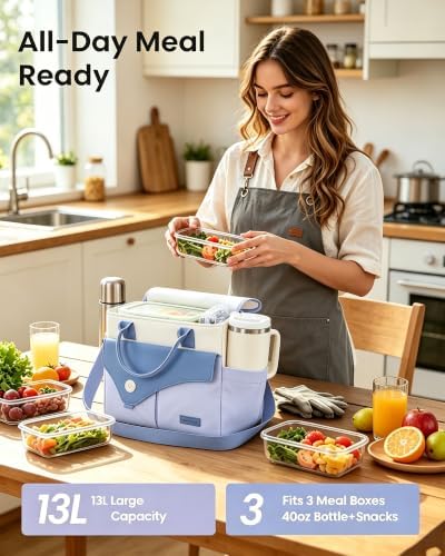 LOVEVOOK Lunch Box for Women,Large Insulated Leakproof Lunch Bag for Work