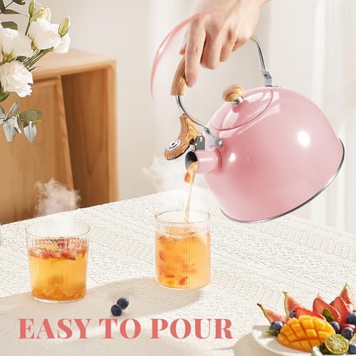 GGC Whistling Tea Kettle for Stove Top, 85OZ/2.6QT Stainless Steel Tea Pot
