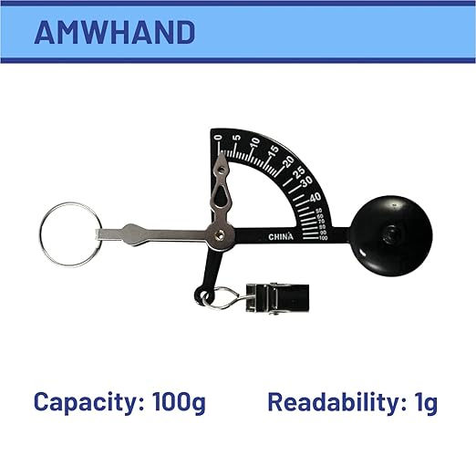 American Weigh Scales Manual Letter Postage or Kitchen Scale 100g x 1g, Mechanical Scale (Black), AMWHAND-BLK