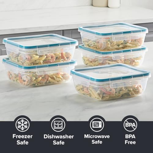 Snapware Plastic Total Solutions (5-Pack, 8.5 Cup) Food Storage Containers