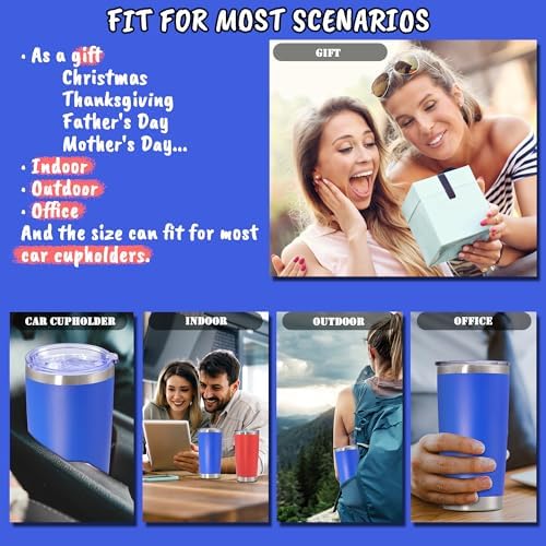 20 oz Tumbler Insulated Tumblers Stainless Steel Coffee Mug,DarkBlue 1PCS