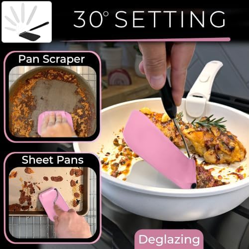 Adjustable Angle Spatula PPSU Material – Flexible Cooking Egg Flipper & Fish Spatula for Pancakes & Indoor Griddles – Swappable Heat-Resistant Thin Heads Spatula - Non-Stick Cookware Safe