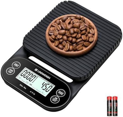 Digital Coffee Scale with Timer 3kg/0.1g Accuracy Espresso Scale