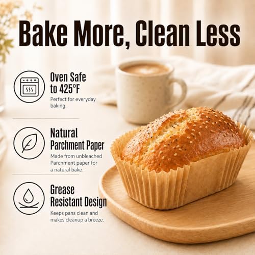 150 Pcs Mini Loaf Pan Liners Compatible with Wilton Mini Loaf Pan