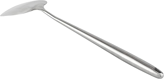 Motomori 17 Inch Wok Spatulas, 10 Wide Cooking Turners - Hanging Hole, Extra Long Handle, 304 Stainless Steel Chinese Cooking Spatulas, Dishwashable, For Stirring, Flipping, Frying - Restaurantware