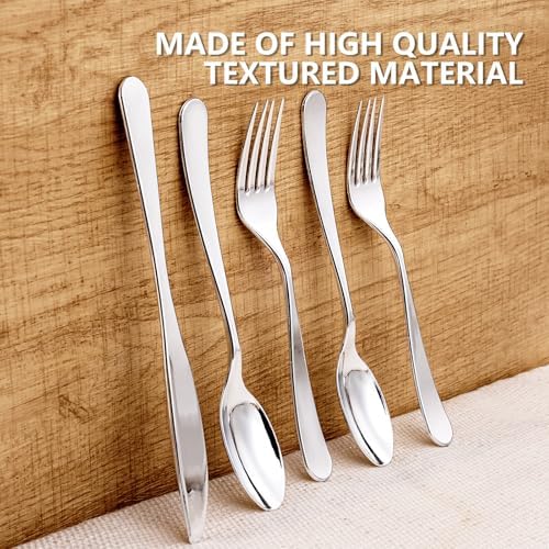 150PCS Silver Plastic Silverware Set Heavy Duty for Weddings