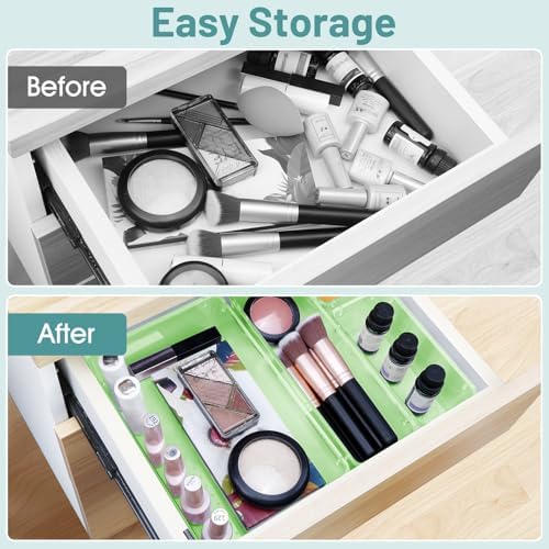 25 PCS Plastic Drawer Organizer Set, Makeup Organizers and Storage Bins