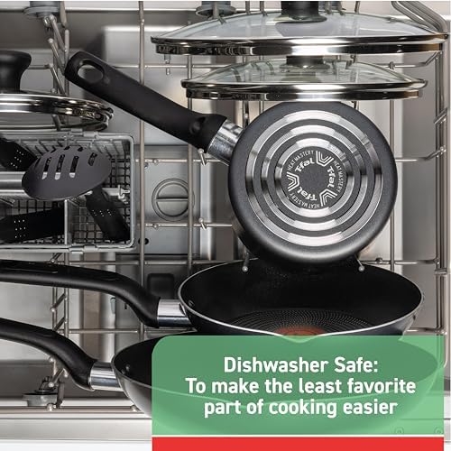 T-fal Specialty Nonstick Saucepan with Glass Lid, Oven Safe 3 Quarts (Pack of 2)